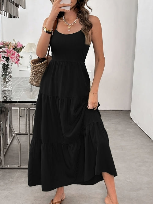 Women Summer Sleeveless Tie Bow Dress