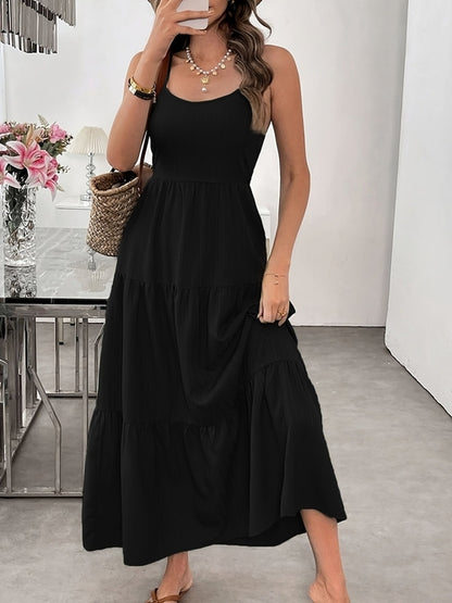 Women Summer Sleeveless Tie Bow Dress