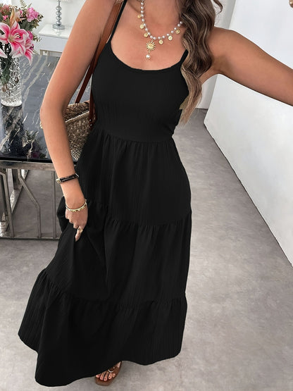 Women Summer Sleeveless Tie Bow Dress